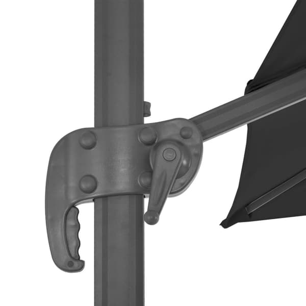 vidaXL Aurinkovarjo cantilever alumiinitolpalla 3x3 m musta