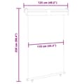 Miniatyrbilde 10 av 10: vidaXL Sidemarkise for balkong 125x250 cm svart