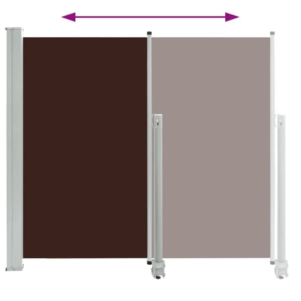 vidaXL Uttrekkbar sidemarkise 160x300 cm brun