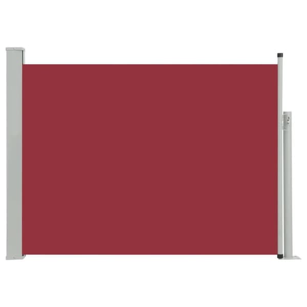vidaXL Sisäänvedettävä terassin sivumarkiisi 120x500 cm punainen