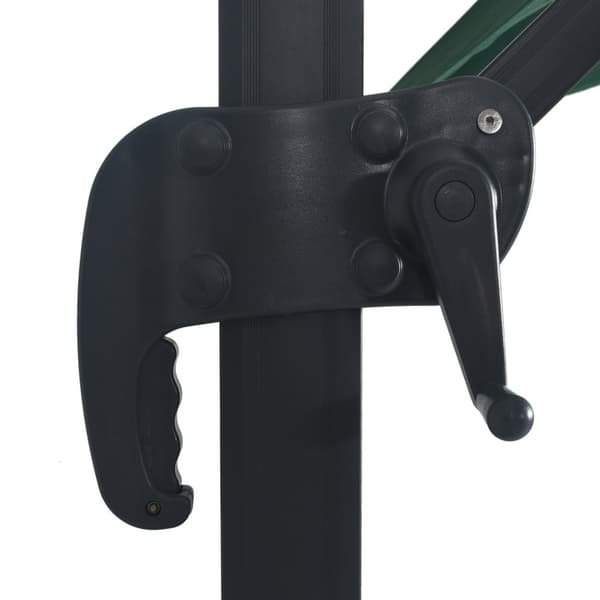 vidaXL Aurinkovarjo cantilever LED/alumiinitolppa 400x300 cm vihreä