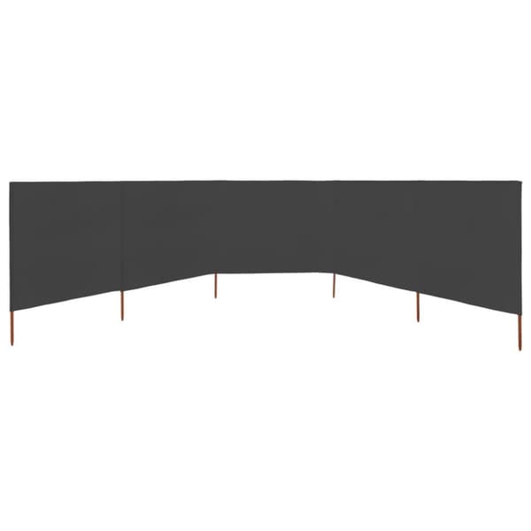 vidaXL Vindskjerm 5 paneler stoff 600x120 cm antrasitt