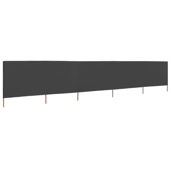vidaXL Vindskjerm 5 paneler stoff 600x120 cm antrasitt