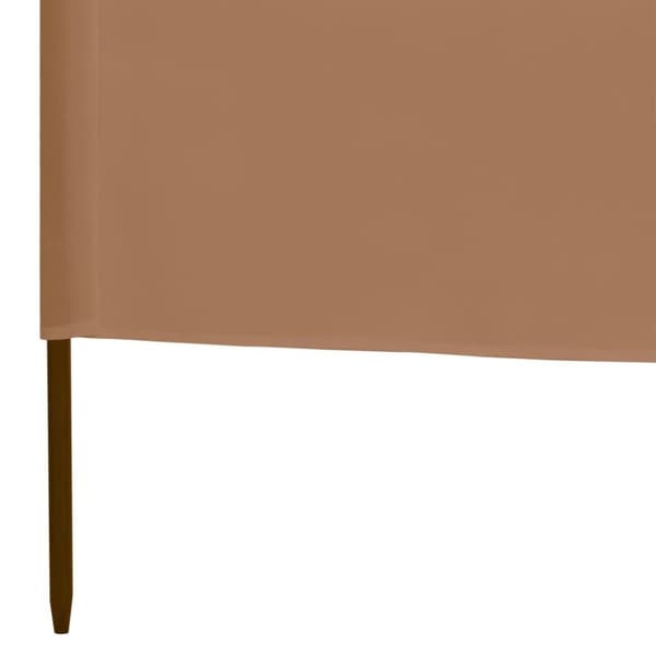 vidaXL Vindskjerm 3 paneler stoff 400x160 cm gråbrun