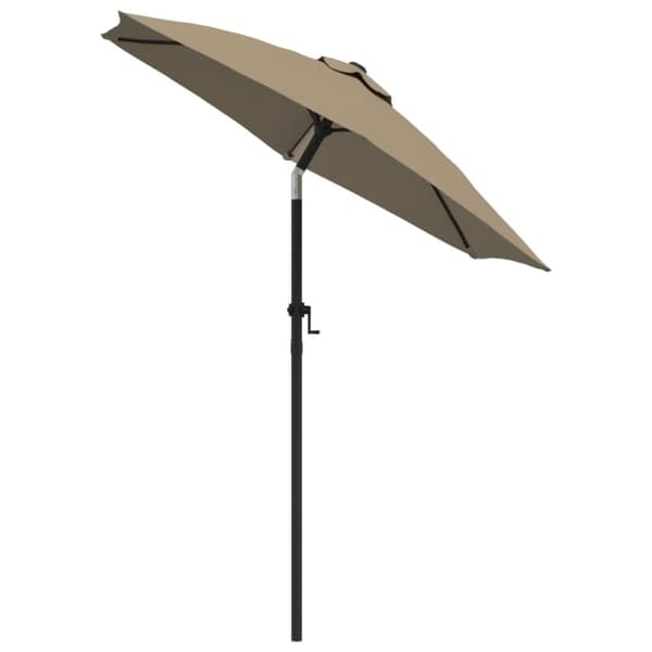 vidaXL Parasoll gråbrun 200x224 cm aluminium
