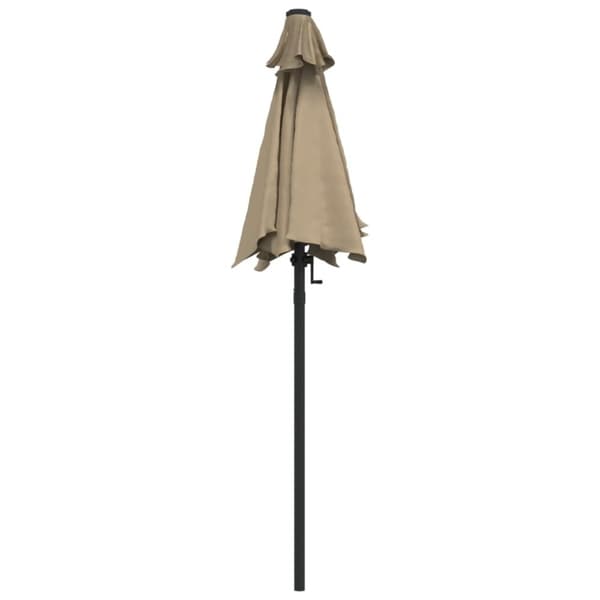 vidaXL Parasoll gråbrun 200x224 cm aluminium