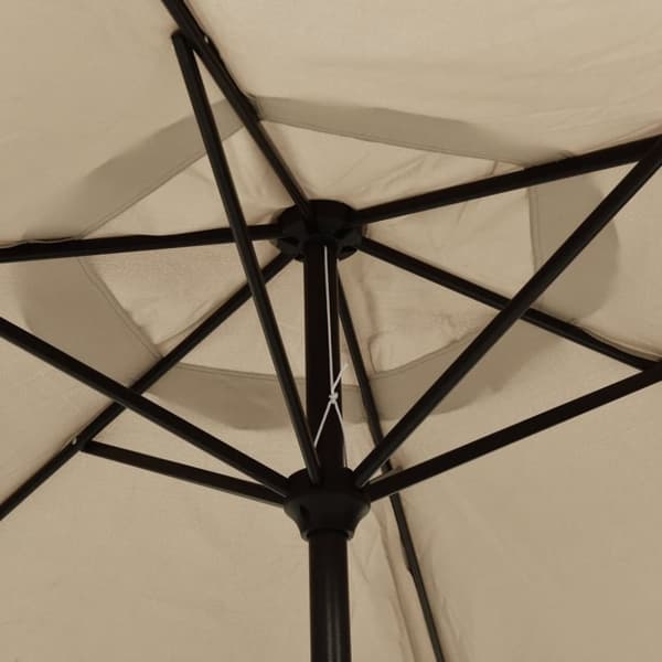 vidaXL Parasoll gråbrun 200x224 cm aluminium