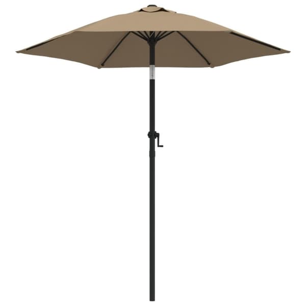 vidaXL Parasoll gråbrun 200x224 cm aluminium
