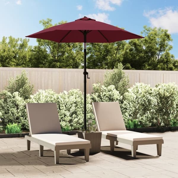 vidaXL Aurinkovarjo viininpunainen 200x224 cm alumiini
