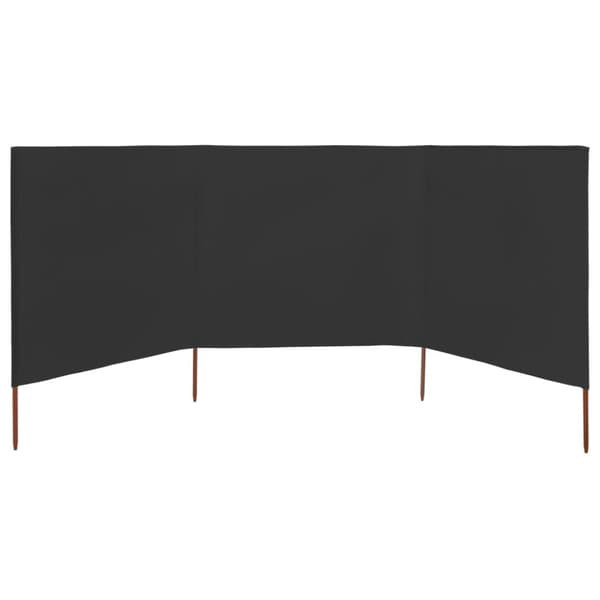 vidaXL 3-panels læsejl 400x160 cm stof antracitgrå