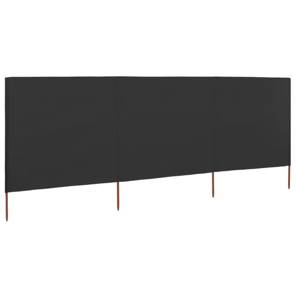 vidaXL 3-panels læsejl 400x160 cm stof antracitgrå