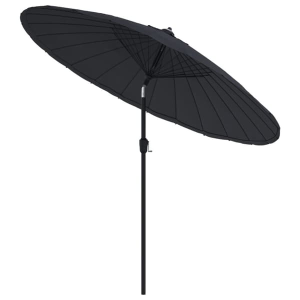 vidaXL Aurinkovarjo alumiinitanko 270 cm musta