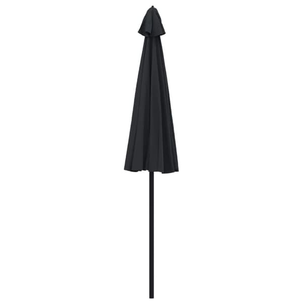 vidaXL Aurinkovarjo alumiinitanko 270 cm musta