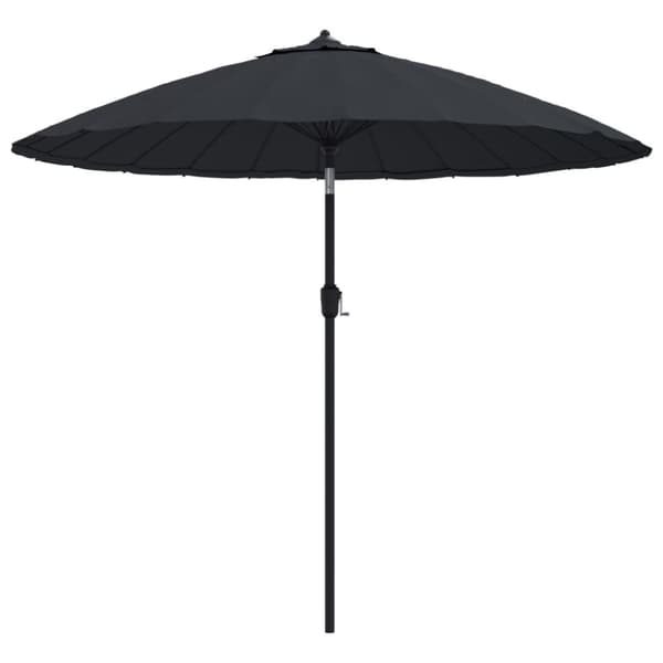 vidaXL Aurinkovarjo alumiinitanko 270 cm musta