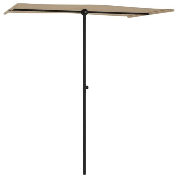 vidaXL Hageparasoll med aluminiumsstang 180x110 cm grønn