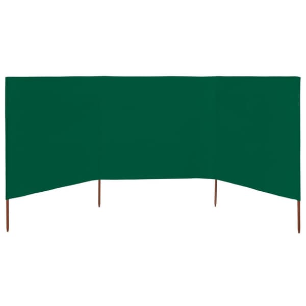 vidaXL 3-panels læsejl 400x160 cm stof grøn