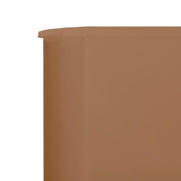 vidaXL Vindskjerm 3 paneler stoff 400x80 cm gråbrun