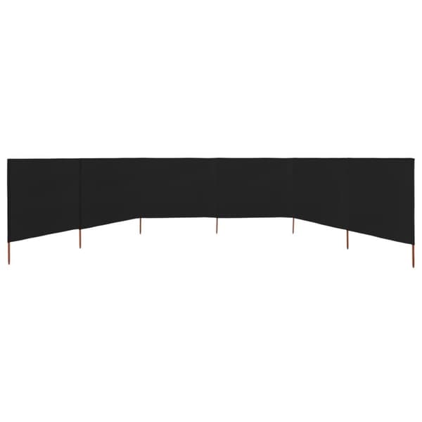 vidaXL 6-panels læsejl 800x120 cm stof sort