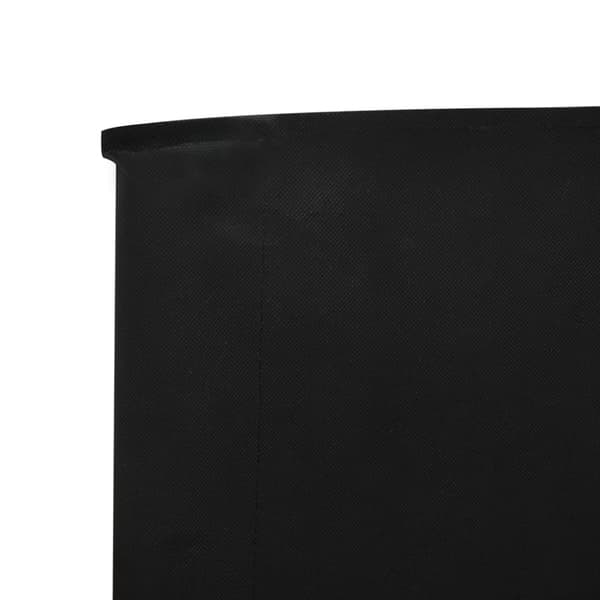 vidaXL 6-panels læsejl 800x120 cm stof sort