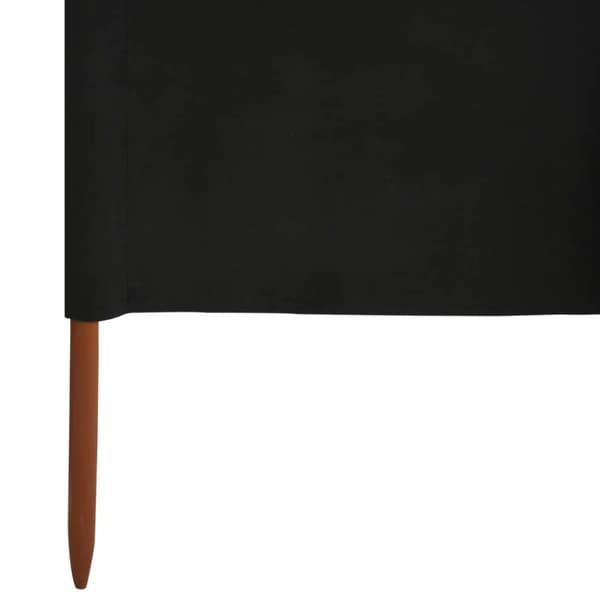 vidaXL 6-panels læsejl 800x120 cm stof sort