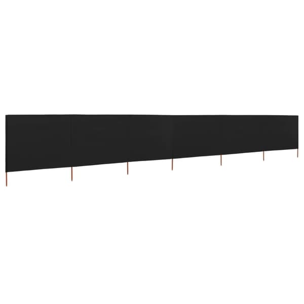 vidaXL 6-panels læsejl 800x120 cm stof sort