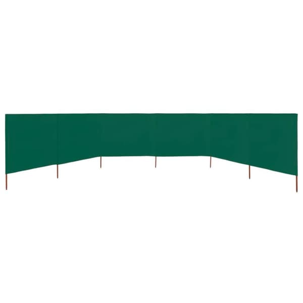 vidaXL Vindskydd 6 paneler tyg 800x160 cm grön
