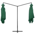 Miniatyrbilde 4 av 6: vidaXL Dobbel parasoll med stålstang 250x250 cm grønn
