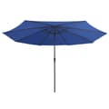 Miniatyrbillede 3 af 7: vidaXL parasol med metalstang 390 cm azurblå