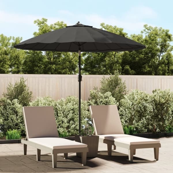 vidaXL parasol med aluminiumstang 270 cm antracitgrå