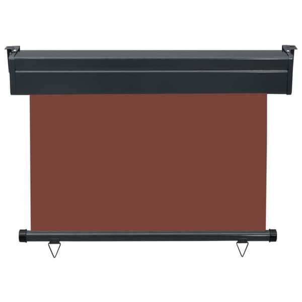 vidaXL Sidemarkise for balkong 100x250 cm brun