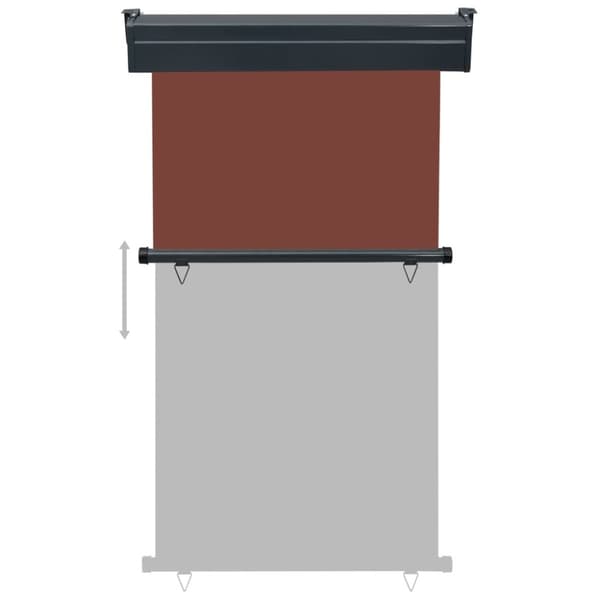 vidaXL Sidemarkise for balkong 100x250 cm brun