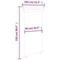 Miniatyrbilde 10 av 10: vidaXL Sidemarkise for balkong 100x250 cm brun