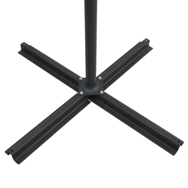 vidaXL Aurinkovarjo cantilever LED/terästolppa 250x250 cm antrasiitti