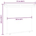 Miniatyrbilde 10 av 10: vidaXL Sidemarkise for balkong 170x250 cm kremhvit