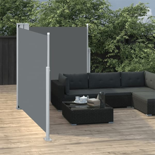 vidaXL Sisäänvedettävä sivumarkiisi 140x600 cm antrasiitti