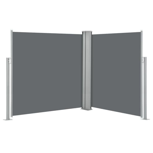 vidaXL Sisäänvedettävä sivumarkiisi 140x600 cm antrasiitti