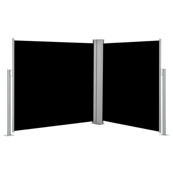 vidaXL Sisäänvedettävä sivumarkiisi 100x600 cm musta