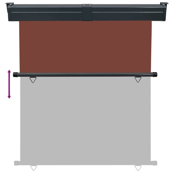 vidaXL Sidemarkise for balkong 170x250 cm brun