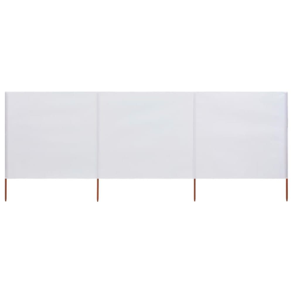 vidaXL Vindskydd 3 paneler tyg 400x80 cm sandvit