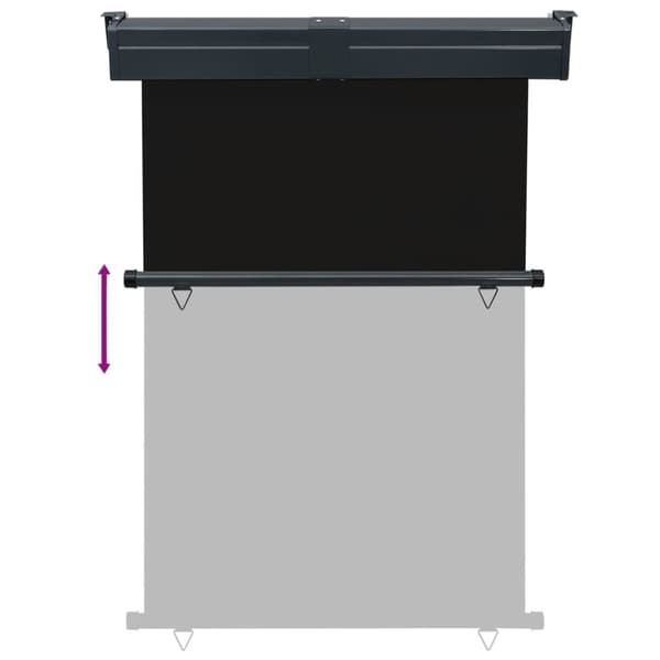 vidaXL Balkongmarkis 125x250 cm svart