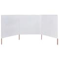 Miniatyrbillede 3 af 6: vidaXL 3-panels læsejl 400x80 cm stof sandhvid