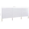 Miniatyrbillede 6 af 6: vidaXL 3-panels læsejl 400x80 cm stof sandhvid