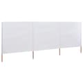 Miniatyrbillede 2 af 6: vidaXL 3-panels læsejl 400x80 cm stof sandhvid