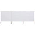Miniatyrbillede 1 af 6: vidaXL 3-panels læsejl 400x80 cm stof sandhvid