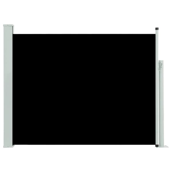 vidaXL Uttrekkbar sidemarkise 140x500 cm svart