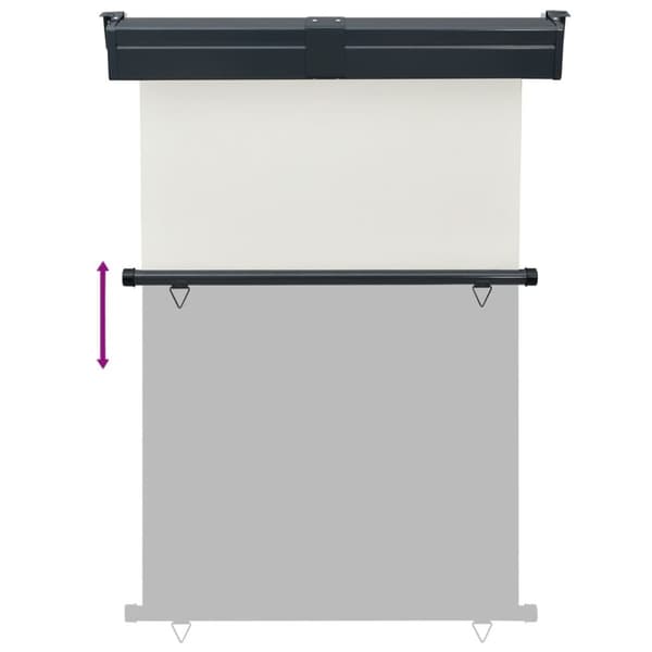 vidaXL Sidemarkise for balkong 125x250 cm kremhvit