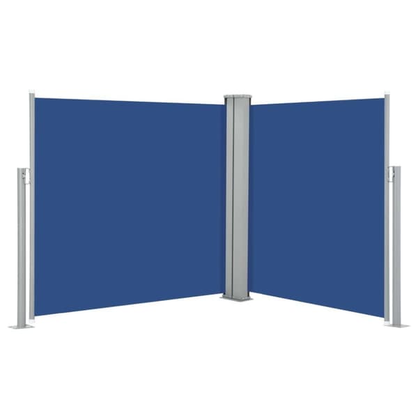 vidaXL Infällbar sidomarkis blå 120x600 cm