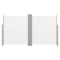 Miniatyrbilde 2 av 11: vidaXL Uttrekkbar sidemarkise dobbel 170x600 cm kremhvit