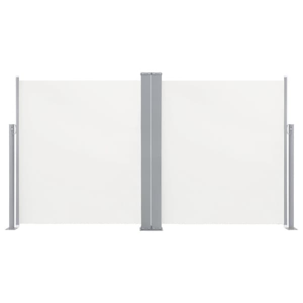 vidaXL dobbelt sidemarkise til terrassen 170 x 600 cm sort