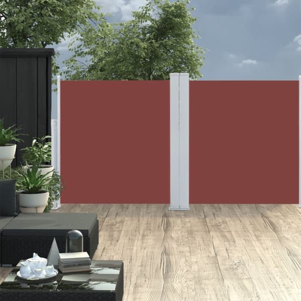 vidaXL sammenrullelig sidemarkise 120 x 600 cm brun